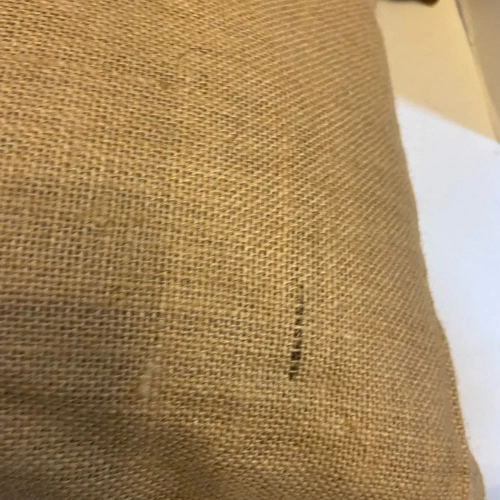 3 European print burlap pillows France‎ England lot